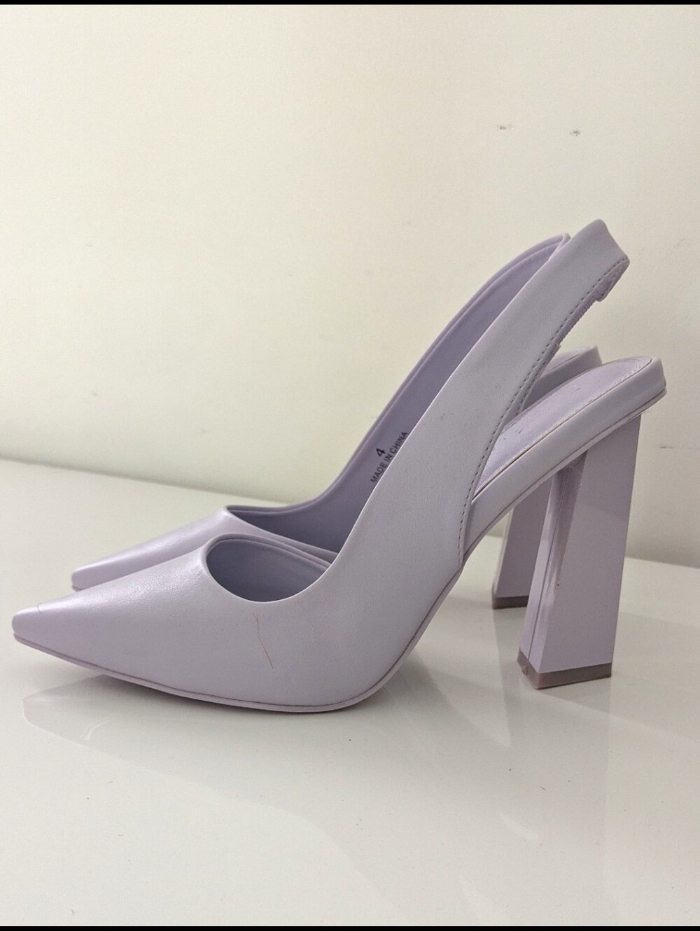 Lilac Slingback Pointed Shoes